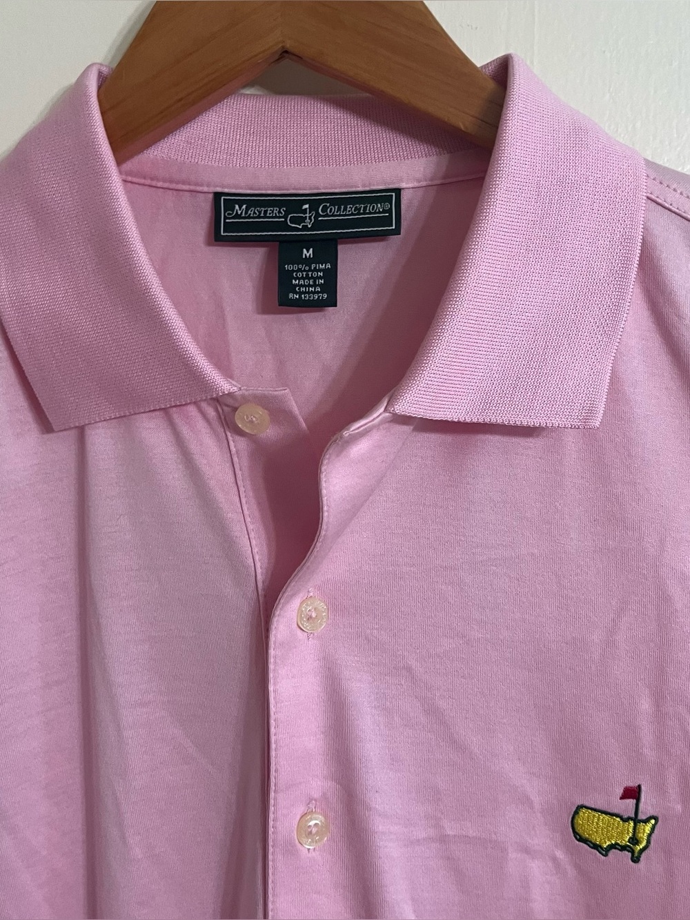 Masters collection polo men’s medium shirt pima cotton pink